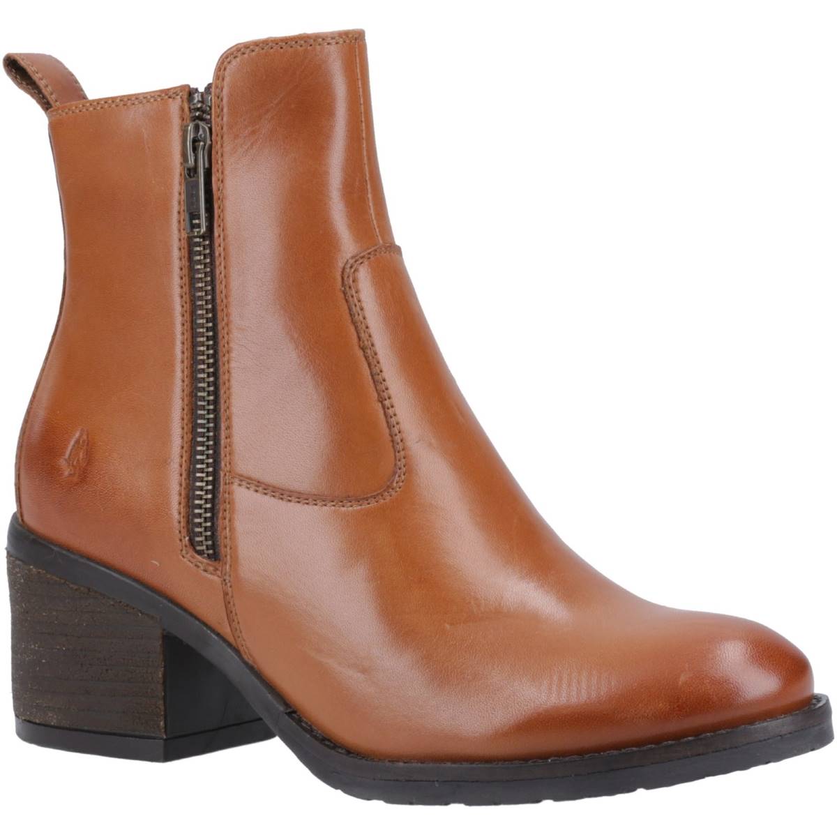 Hush Puppies Helena Tan Womens ankle boots HP-35680-70568 in a Plain Leather in Size 5